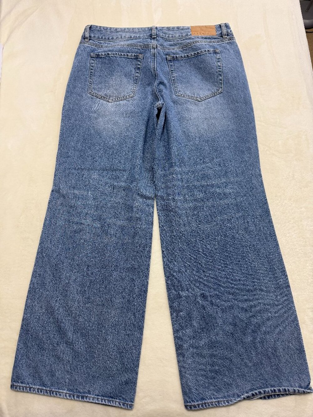PacSun Baggy Jeans Womens 31 Blue Wide Leg 100% Cotton High Rise Y2K Denim - Picture 2 of 15
